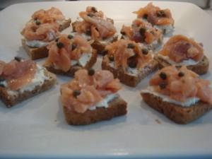 tartine cu somon