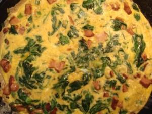 Frittata cu spanac si bacon