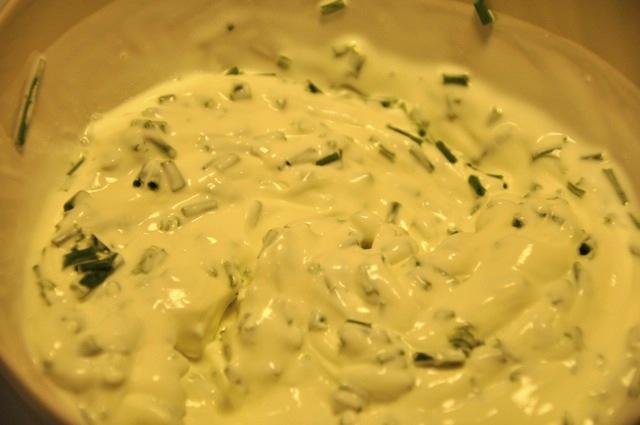 Cartofi & smantana cu chives (puri)