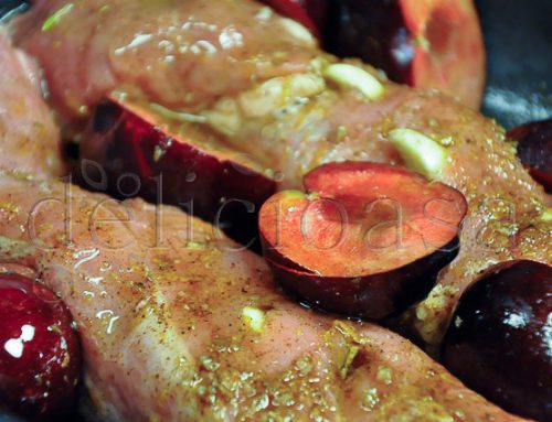 Muschiulet de porc cu prune si scortisoara