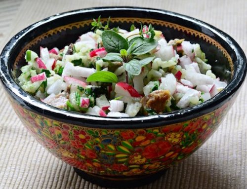 Salata de orez cu miel & plante aromatice